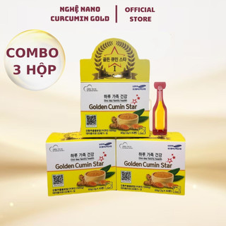 Tinh Nghệ Nano Golden Cumin Star Hàn Quốc Làm Đẹp Chống  Lão Hóa Tăng Cường Sức Khỏe COMBO 3 HỘP