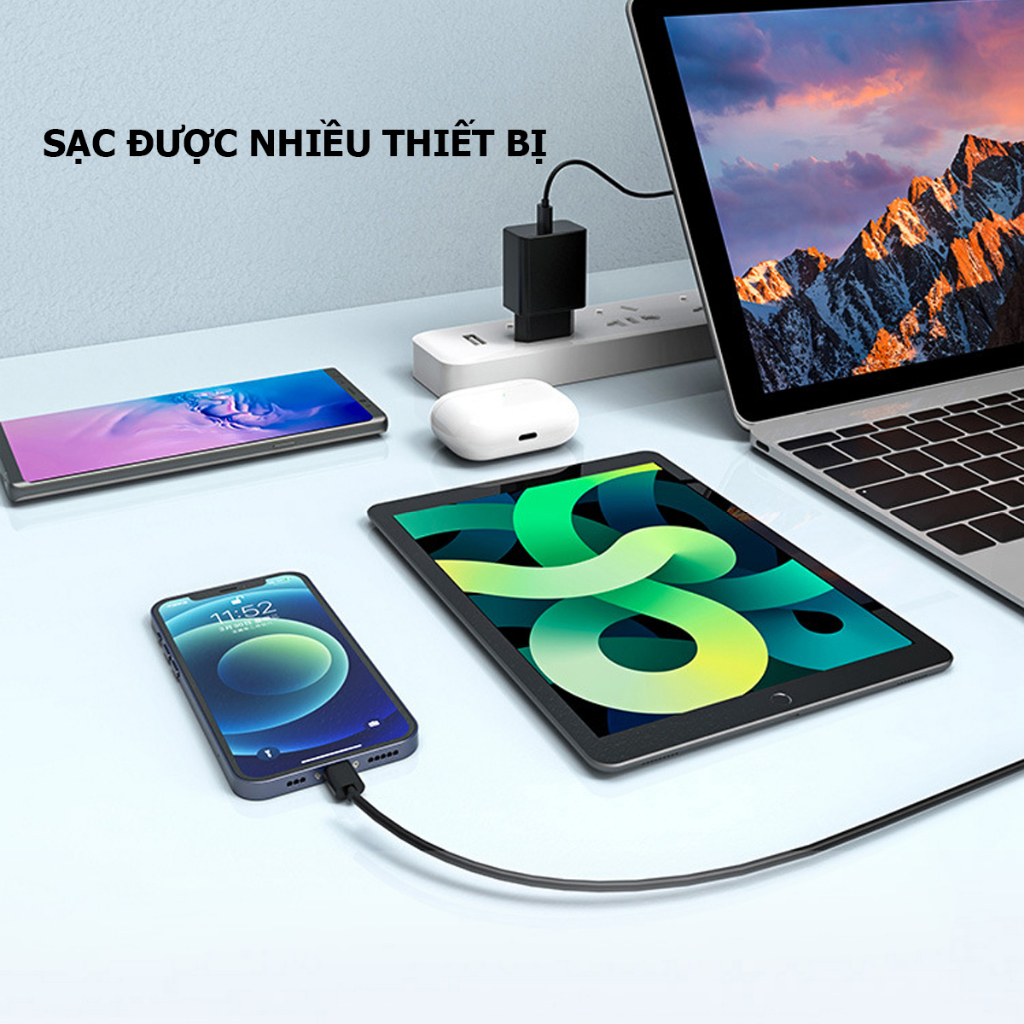 Củ sạc nhanh 20w Poermax hỗ trợ sạc nhanh phù hợp có các dòng máy iphone, sam sung, huawei. xaomi, oppo