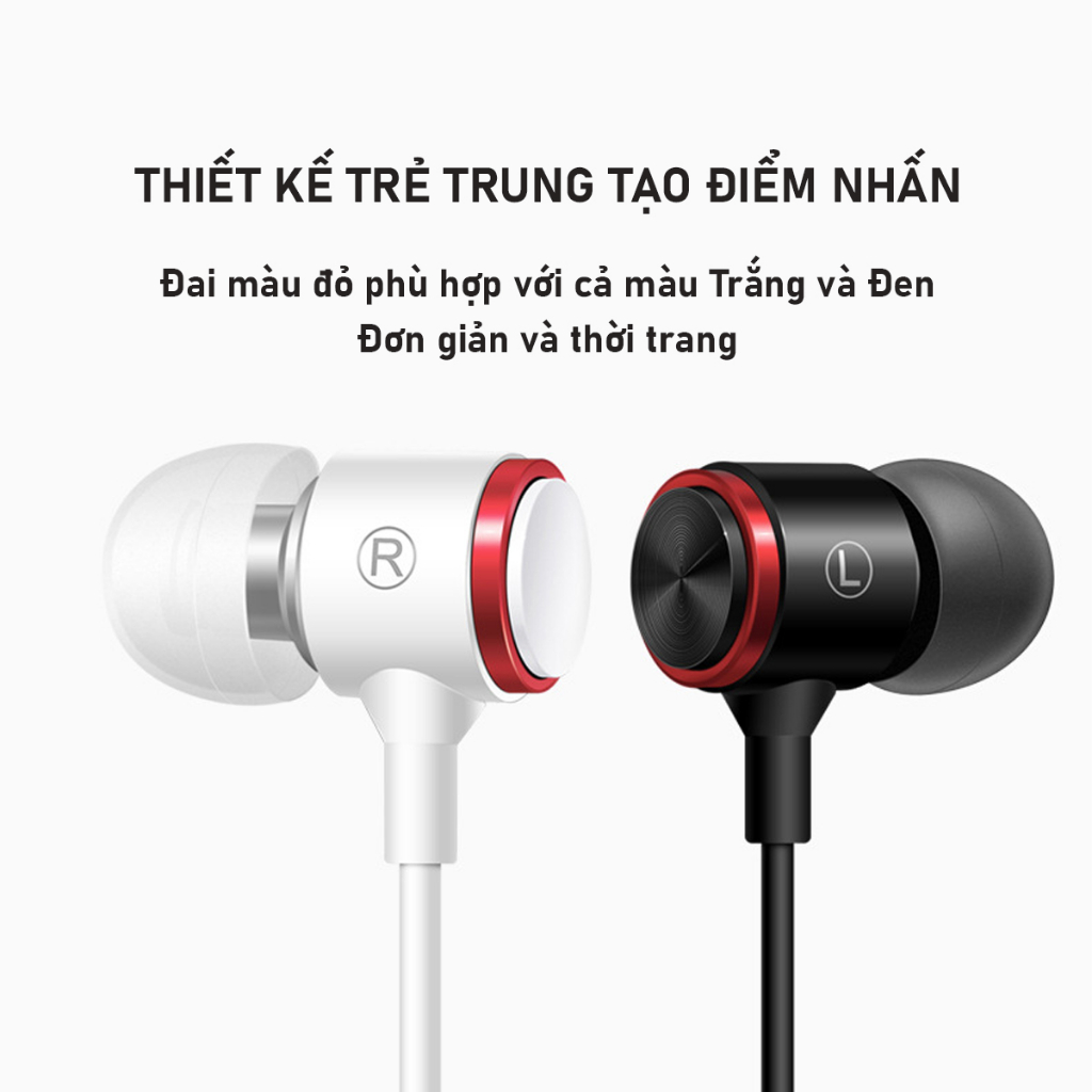 Tai nghe có dây siêu bass Poermax E3 âm thanh vòm Hifi tích hợp micro và nút điều khiển âm lượng, giắc cắm chuẩn 3.5mm