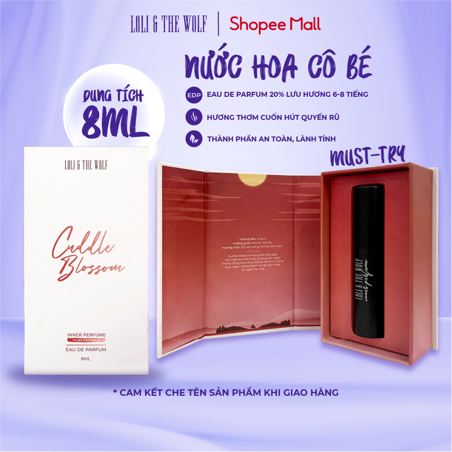 Nước Hoa Vùng Kín Nữ Loli And The Wolf Cuddle Blossom Thơm Lâu Chai 8ml hoặc 10ml