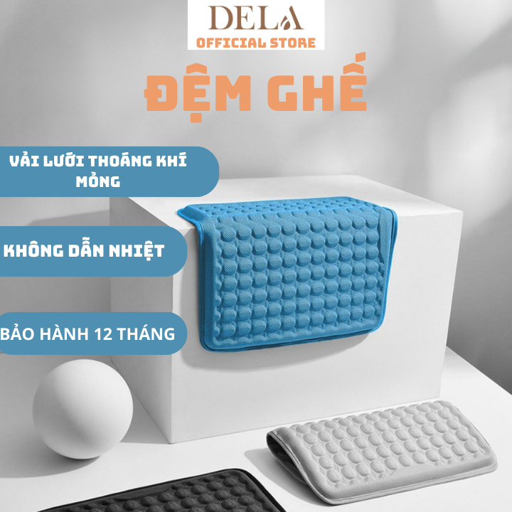 Đệm mát thông gió DELA đệm ghế ngồi xe hơi, ghế văn phòng làm mát ghế xe Gối Đệm Ghế tổ ong Gel thoáng khí, NNO01