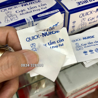 Gạc tẩm cồn 6x3cm Quick Nurse