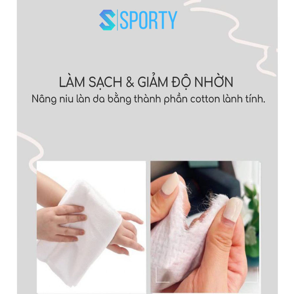 Khăn tắm và khăn mặt SPORTY nhỏ gọn, tiện lợi làm từ vải không dệt mềm mịn thấm hút nhanh, tái sử dụng nhiều lần