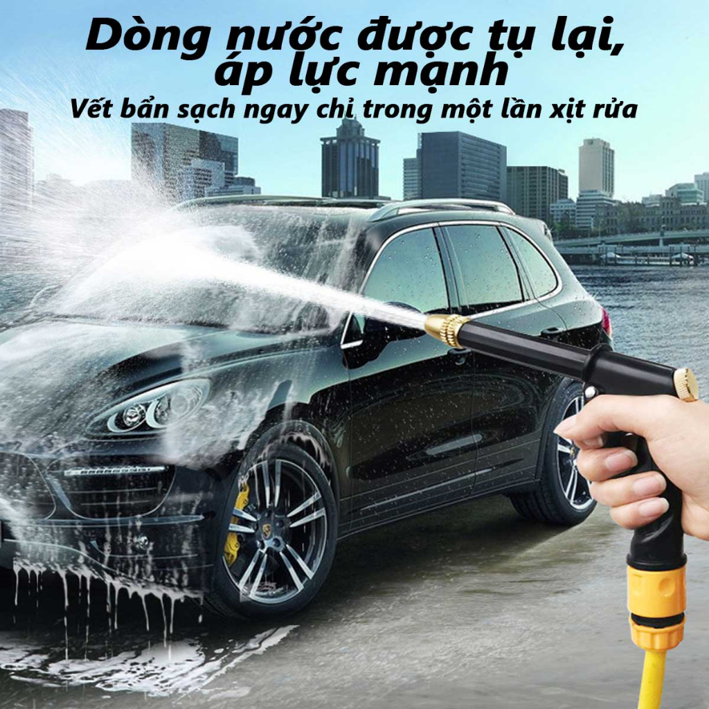 Súng phun nước áp suất cao cầm tay để làm sạch xe hơi Vòi phun nước trong vườn Tay cầm tiện dụng