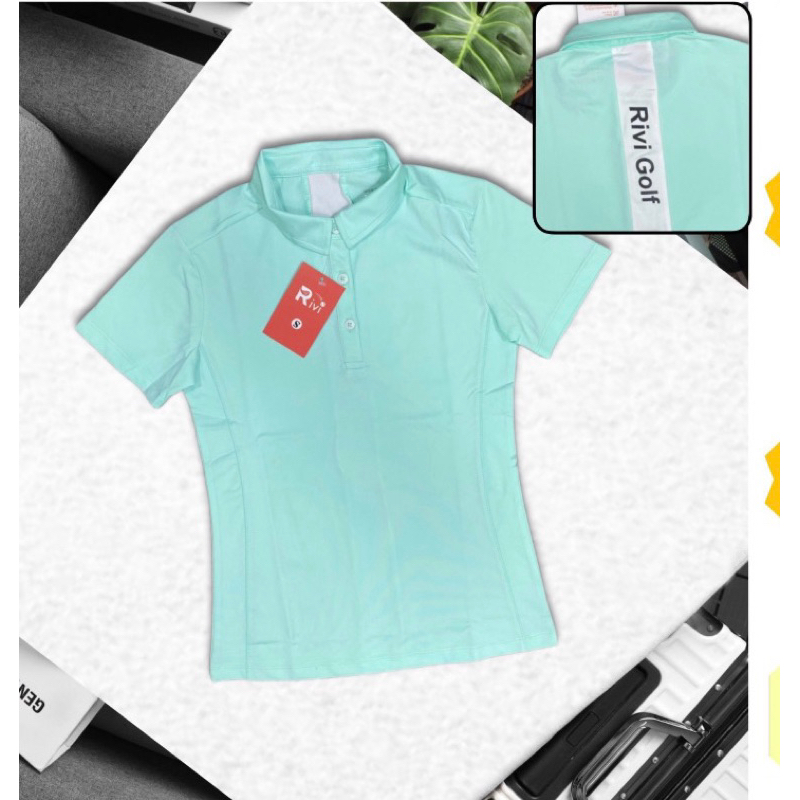 Áo có cổ nữ golf, chất dày mịn mát, co giãn, phom ôm lên dáng