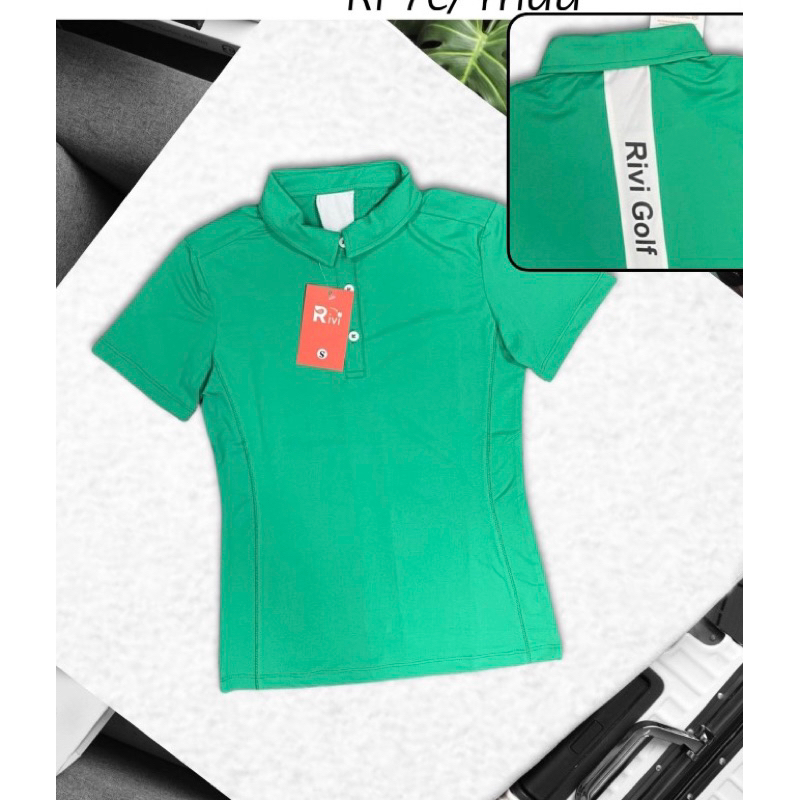 Áo có cổ nữ golf, chất dày mịn mát, co giãn, phom ôm lên dáng