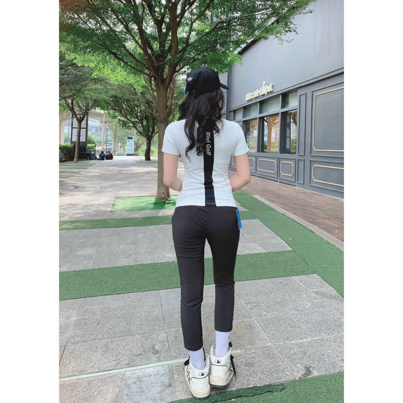 Áo có cổ nữ golf, chất dày mịn mát, co giãn, phom ôm lên dáng