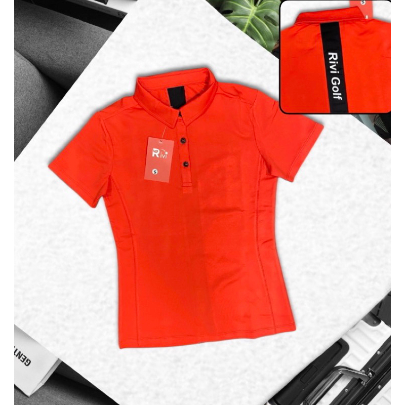 Áo có cổ nữ golf, chất dày mịn mát, co giãn, phom ôm lên dáng