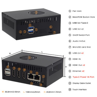 Vỏ sắt lắp ghép cho Orange Pi 5 Plus
