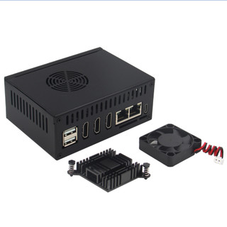 Vỏ sắt lắp ghép cho Orange Pi 5 Plus (kèm tản nhiệt và quạt)
