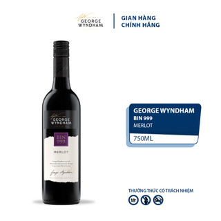 Rượu vang đỏ george wyndham bin 999 merlot nồng độ alc 14% 750ml không kèm hộp