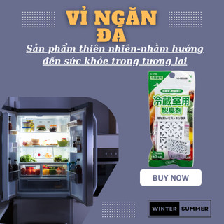Miếng khử mùi tủ lạnh, ngăn mát than hoạt tính FUDO 10g Nội địa Nhật Bản