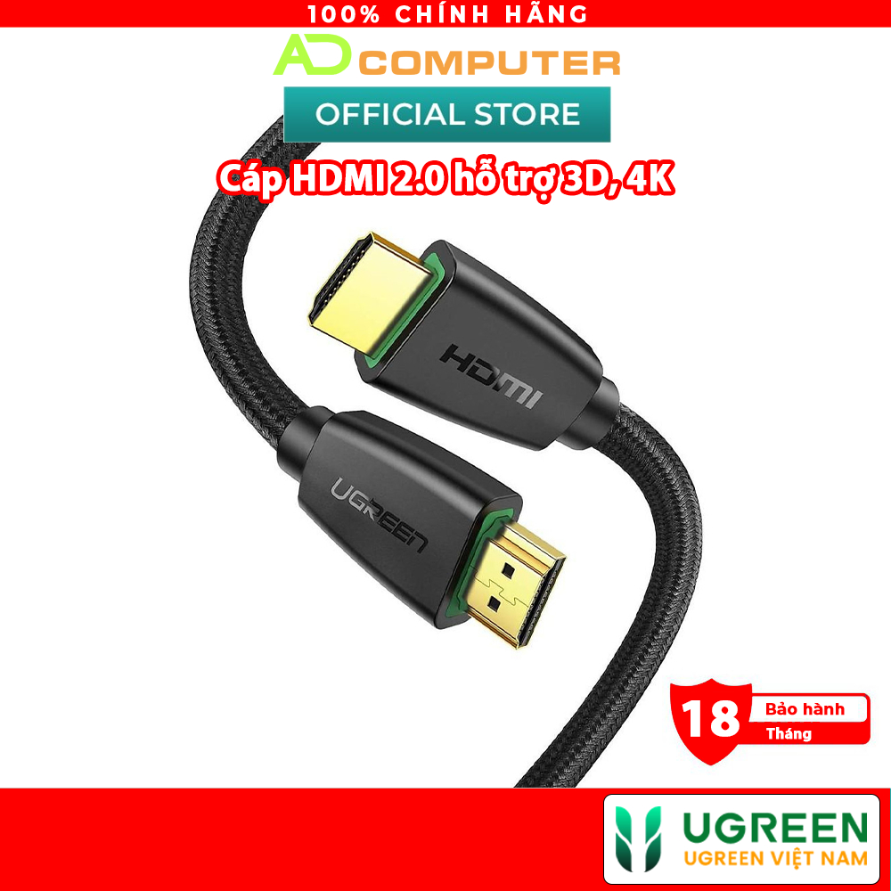 Cáp HDMI 2.0 hỗ trợ 3D, 4K độ dài từ 10-15m UGREEN HD118