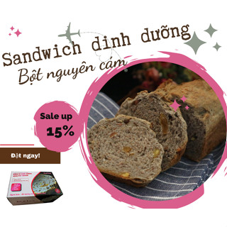  Set bột Bánh Mì nguyên cám - mè đen kết hợp hạt và trái cây khô - hỗ trợ tiêu hóa - kiểm soát cân nặng 