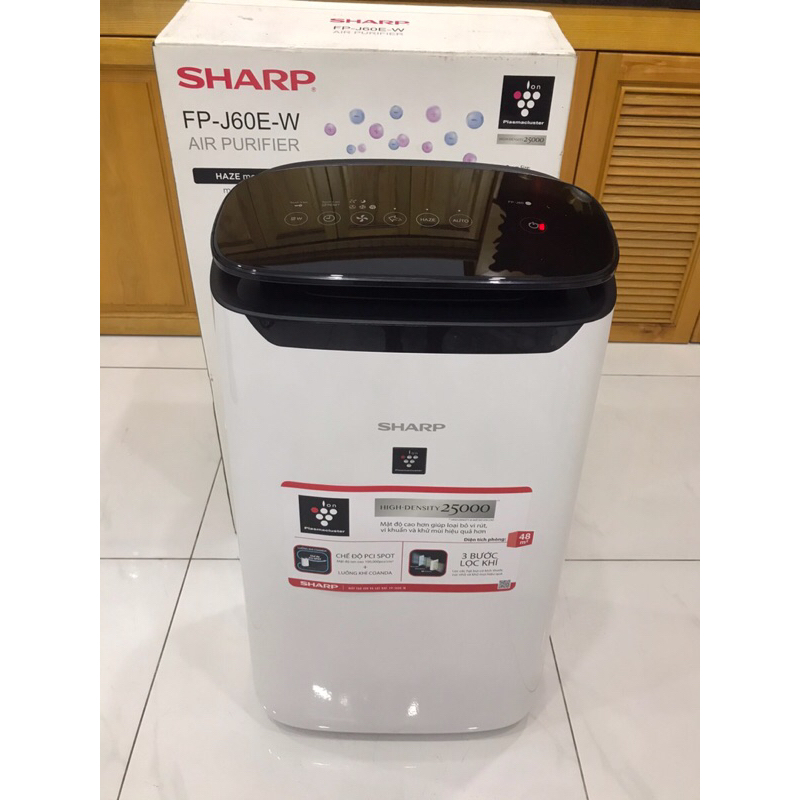 (NEW MỚI 100% CHÍNH HÃNG) Máy lọc không khí Sharp FP-J60E-W 38W