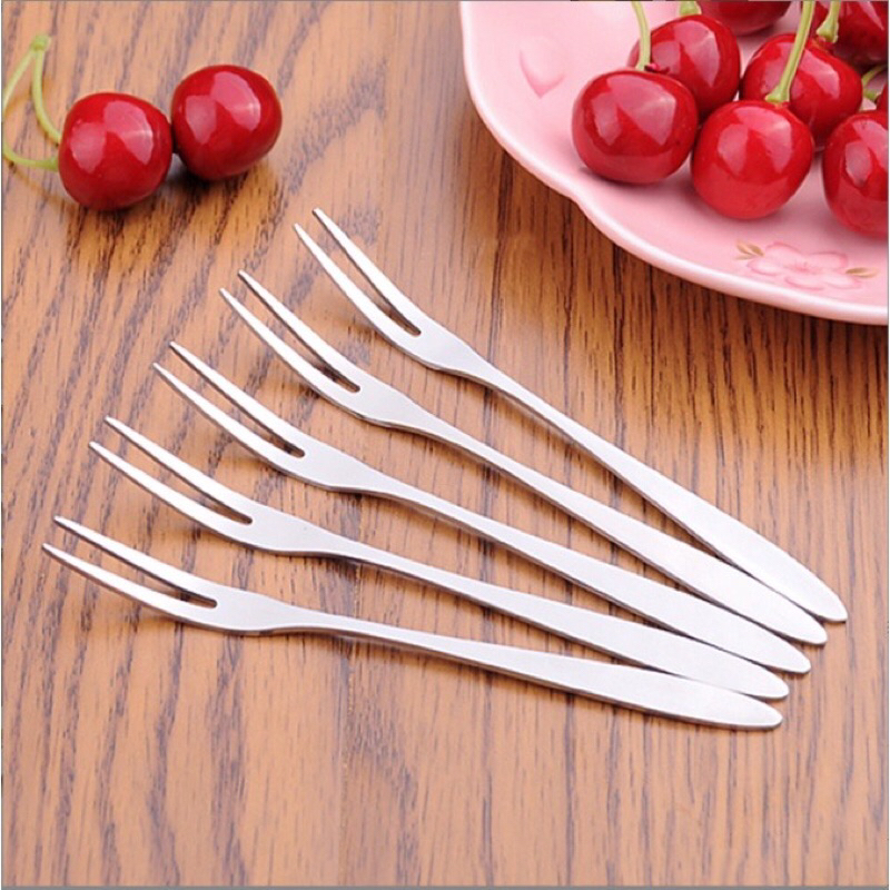 Dĩa inox ăn trái cây