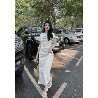 🍒🍒🍒váy body thêu miumiu dạng thiết kế nhúng đầm suông pc