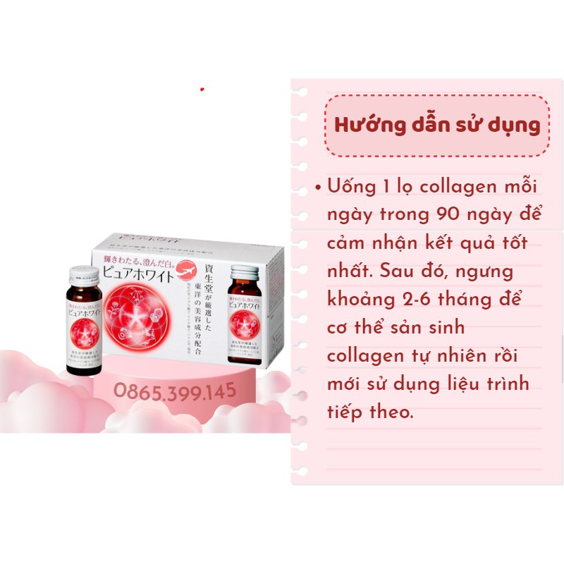 Collagen Vitamin C Shiseido Pure White trắng da mờ thâm nám