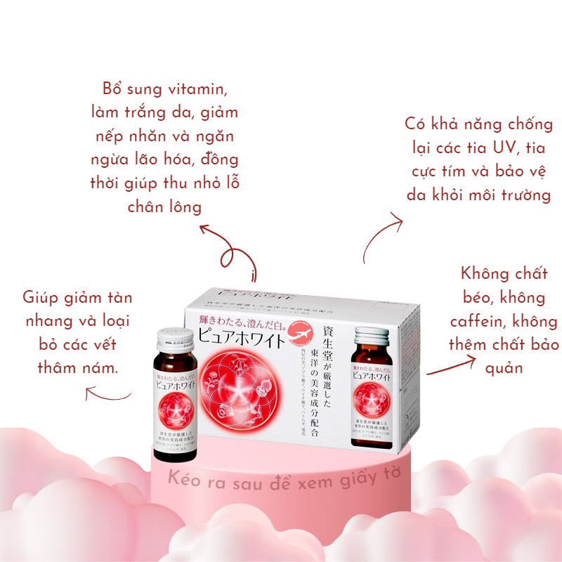 Collagen Vitamin C Shiseido Pure White trắng da mờ thâm nám