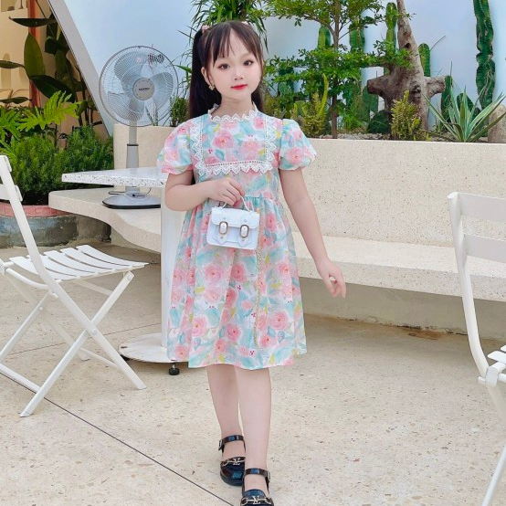 Váy cho Bé Gái Mykids Váy Trẻ Em Hàng Thiết Kế Vải Thô Cao Cấp Siêu Mềm Mát Dáng Xòe cho bé từ 8-32kg