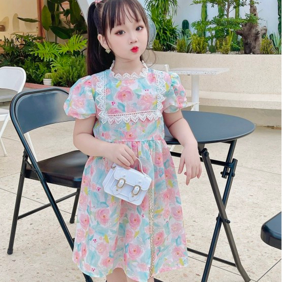 Váy cho Bé Gái Mykids Váy Trẻ Em Hàng Thiết Kế Vải Thô Cao Cấp Siêu Mềm Mát Dáng Xòe cho bé từ 8-32kg