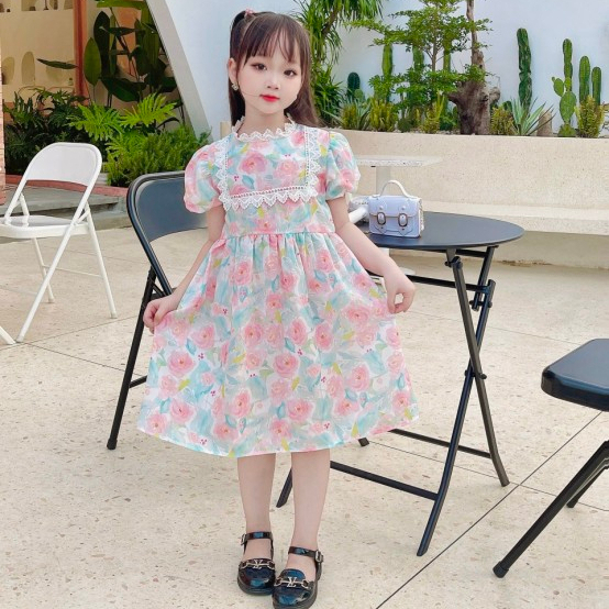 Váy cho Bé Gái Mykids Váy Trẻ Em Hàng Thiết Kế Vải Thô Cao Cấp Siêu Mềm Mát Dáng Xòe cho bé từ 8-32kg