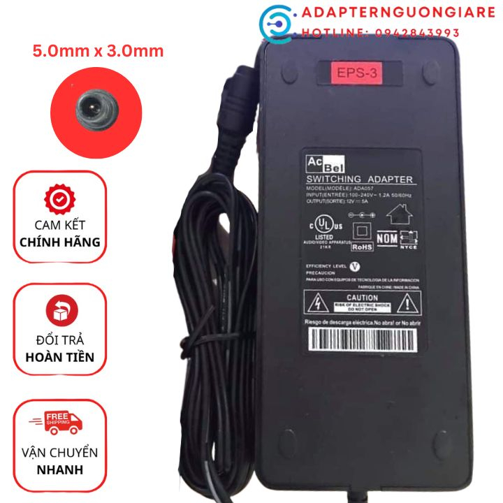 Adapter nguồn Acbel hoioto 12v 3a / 5a / 6a xịn