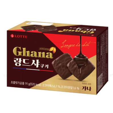 Bánh Socola Ghana Lotte Hàn Quốc Hộp 91G