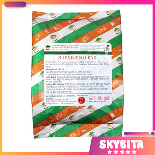 Phụ Gia Giòn Dai SUPERBIND K70 1KG - Tạo giòn dai cho giò chả, thịt viên