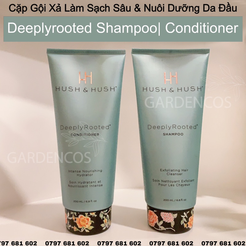 Dầu gội| Dầu xả làm sạch sâu và nuôi dưỡng da đầu khỏe mạnh Hush & Hush DeeplyRooted Shampoo