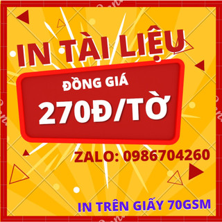 In online giá rẻ, in tài liệu học tập, giao hàng toàn quốc