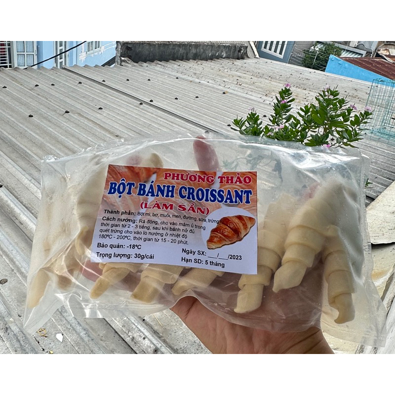 Bánh Croissant/Bánh sừng trâu cuộn sẵn gói 10/20 bánh