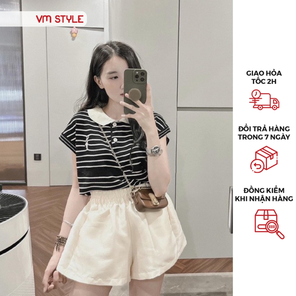 Áo len nữ VMSTYLE sát nách kẻ ngang thêu hình thỏ form rộng dễ thương nhiều màu đi học, đi chơi 51118 - ALU00240