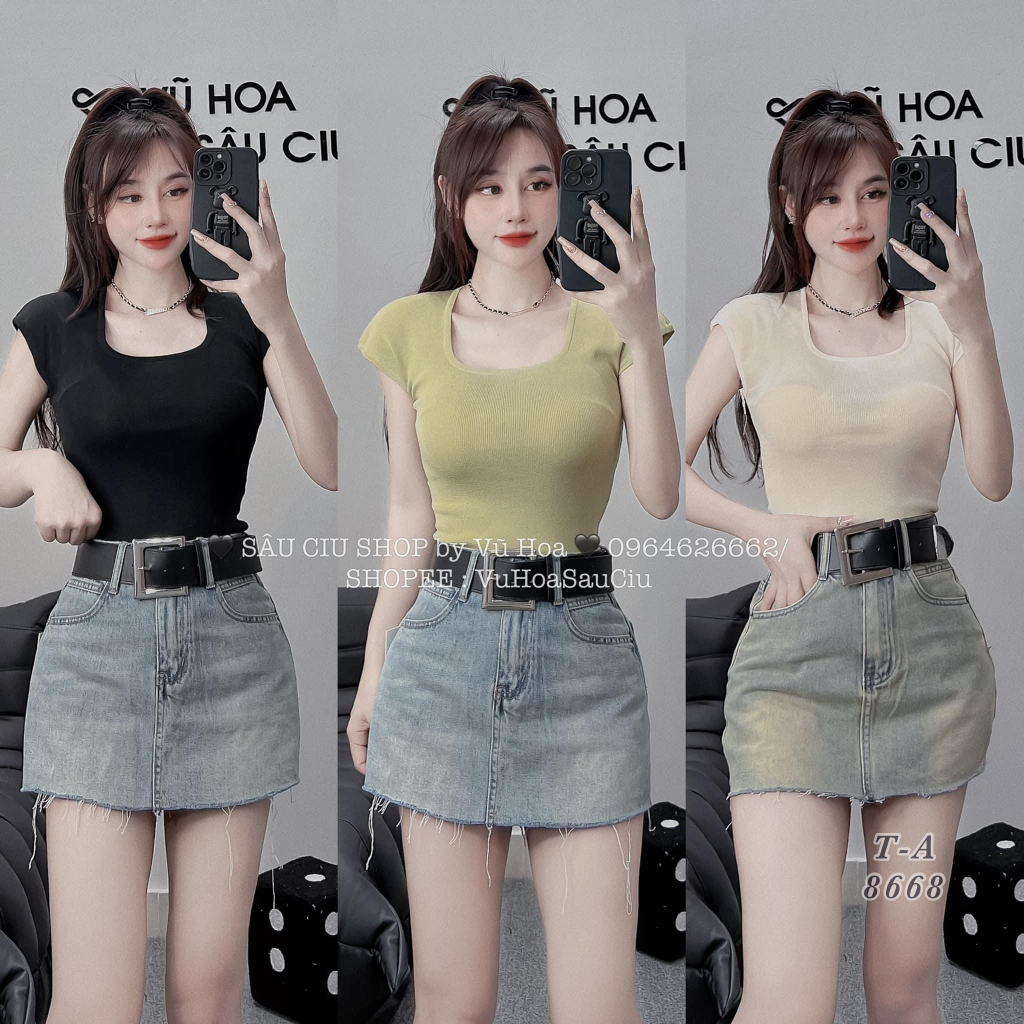 Áo len mtg cổ U tay hến hàng QC