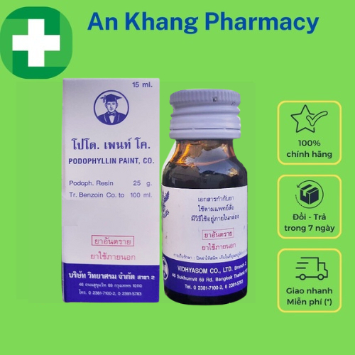 Podyphyllin 25% thổi bay sùi mào gà, gai sinh dục, hạt ngọc dv chấm dứt sùi mào gà sau 7 ngày sử dụng ( che tên )