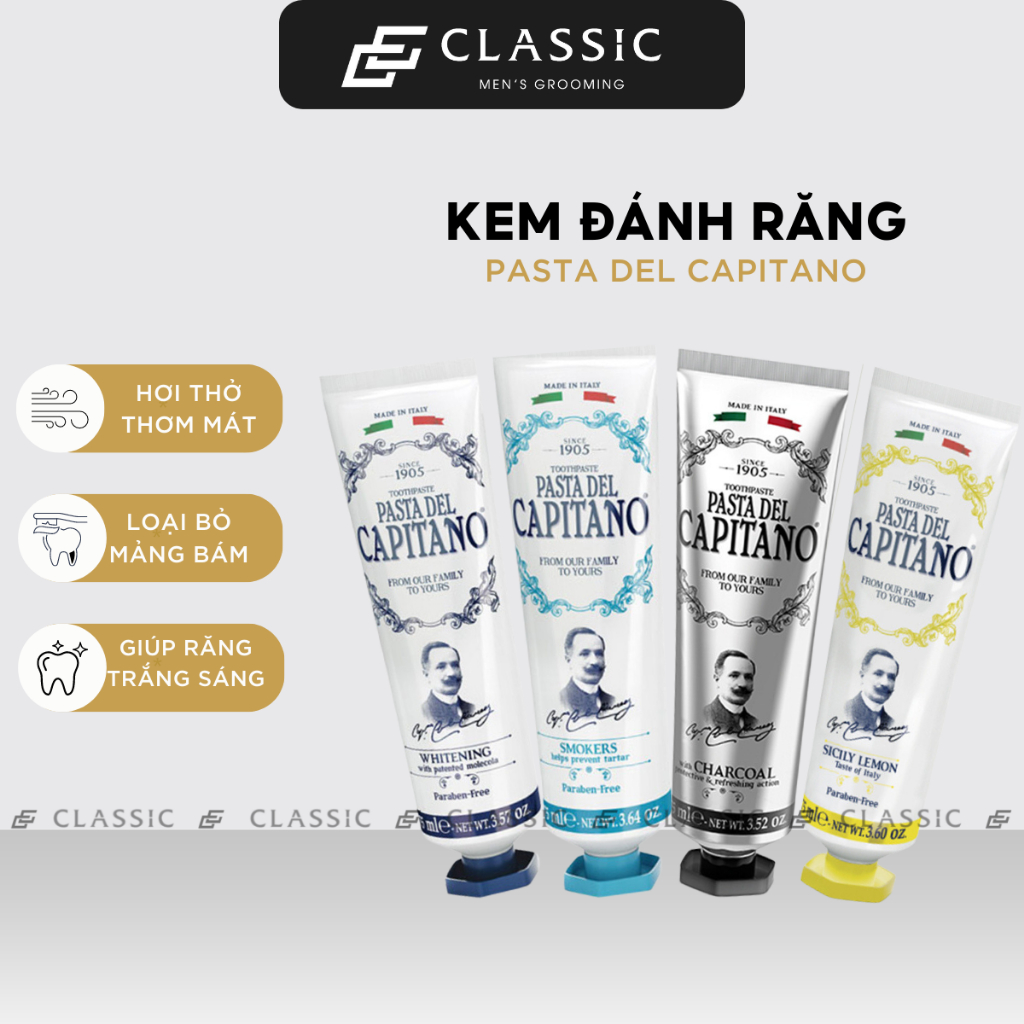 Kem Đánh Răng Pasta Del Capitano 75ml