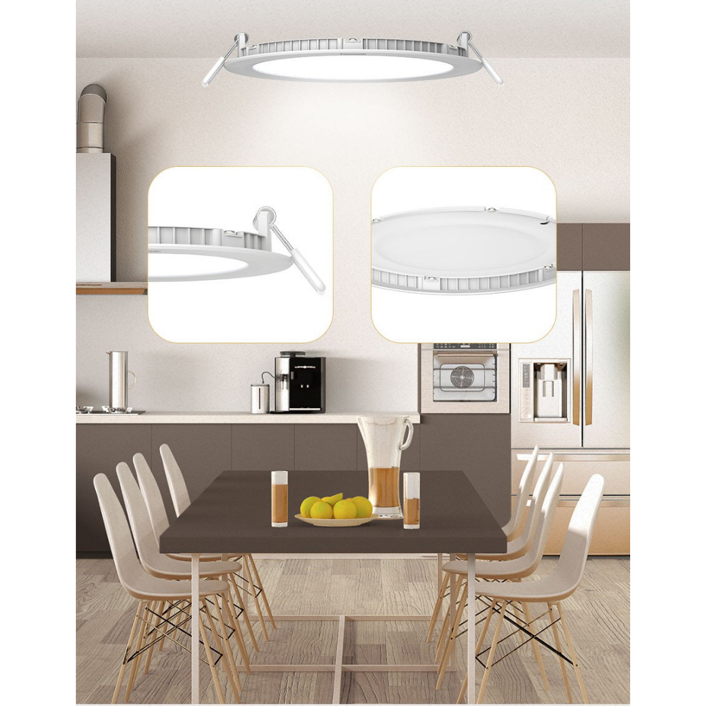 Đèn LED Downlight Âm trần Đơn sắc siêu mỏng Panasonic EZ-M, Vỏ kim loại nhôm tản nhiệt, Công suất