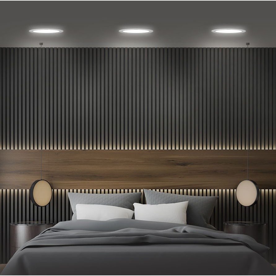 Đèn LED Downlight Âm trần Đơn sắc siêu mỏng Panasonic EZ-M, Vỏ kim loại nhôm tản nhiệt, Công suất