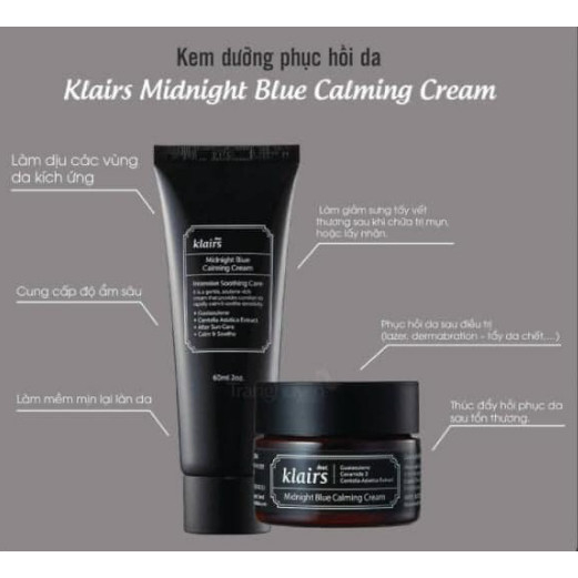 Kem Dưỡng Da Ban Đêm Klairs / Kem Dưỡng Da Ban Đêm Klairs Midnight Blue Calming Cream- Huyenmio