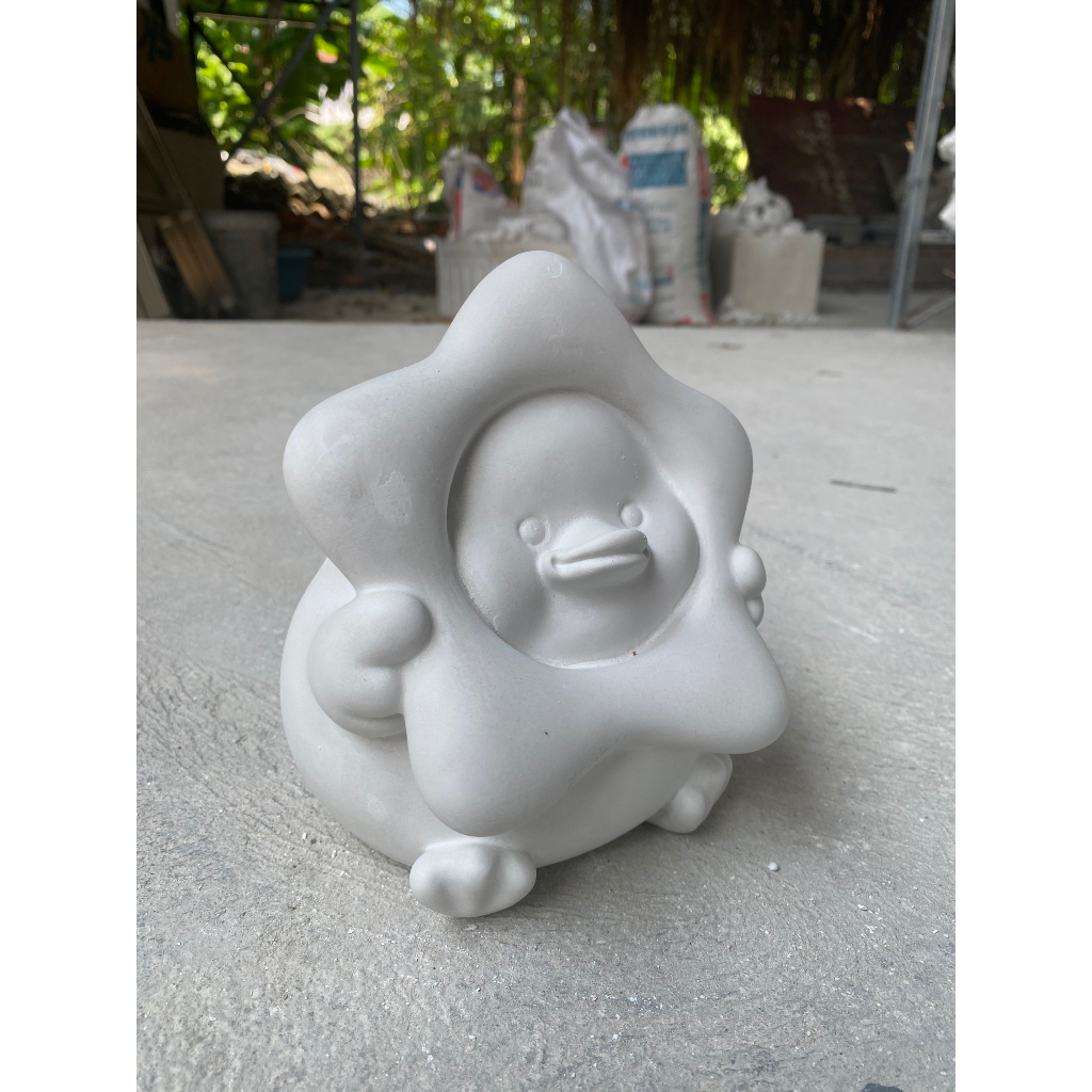 VỊT ĐỘI MŨ NGÔI SAO tượng thạch cao tô màu