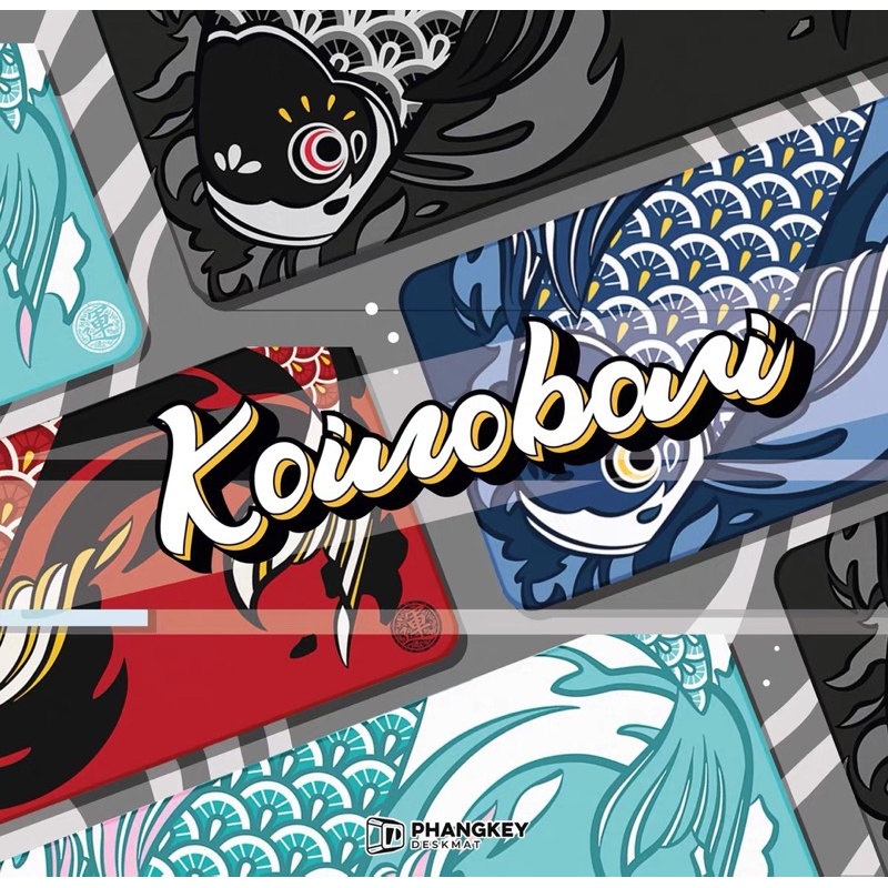 DESKMAT Geek Koinobori lót chuột cỡ lớn lót bàn phím kích thước 900x400x5mm Deskpad bàn di chuột - Polabe Store