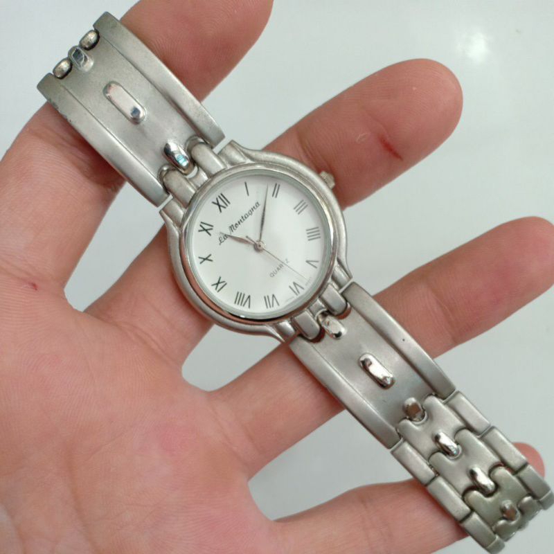 Đồng hồ si nhật nam hiệu LA MONTAGNA màu bạc phù hợp nam tay vừa và nhỏ