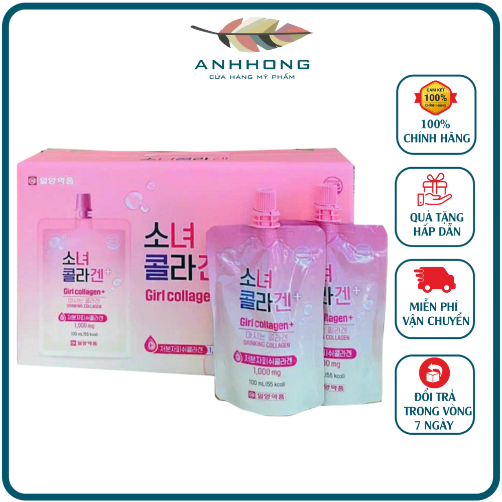Nước Uống Đẹp Da COLLAGEN GIRL Hộp 10 Túi x 100ml