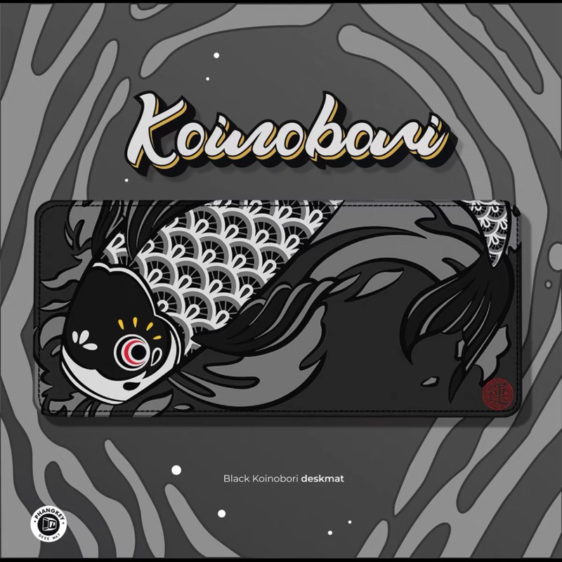 DESKMAT Geek Koinobori lót chuột cỡ lớn lót bàn phím kích thước 900x400x5mm Deskpad bàn di chuột - Polabe Store