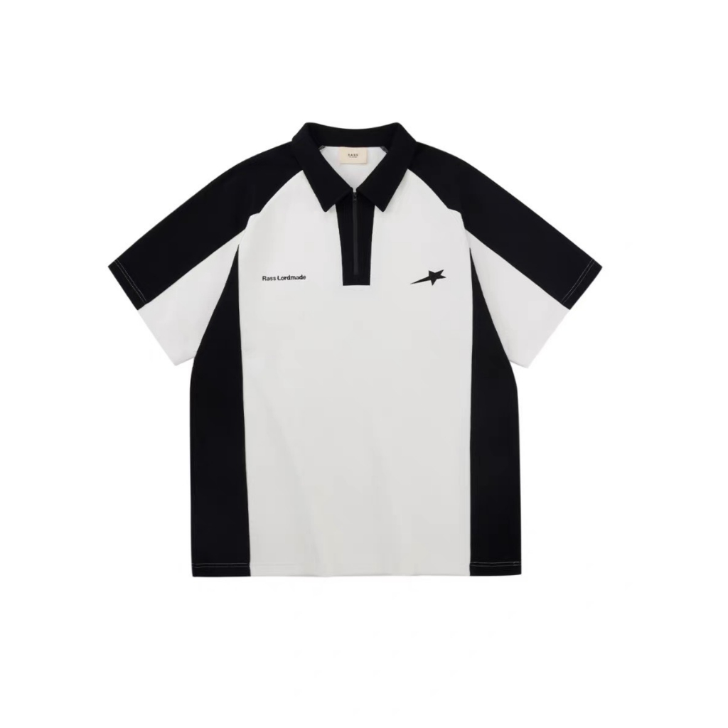 Áo Polo Phối Khoá Kéo thêu SuperStar UzangShop Local Brand Polo Unisex Nam Nữ Oversize - NC1996