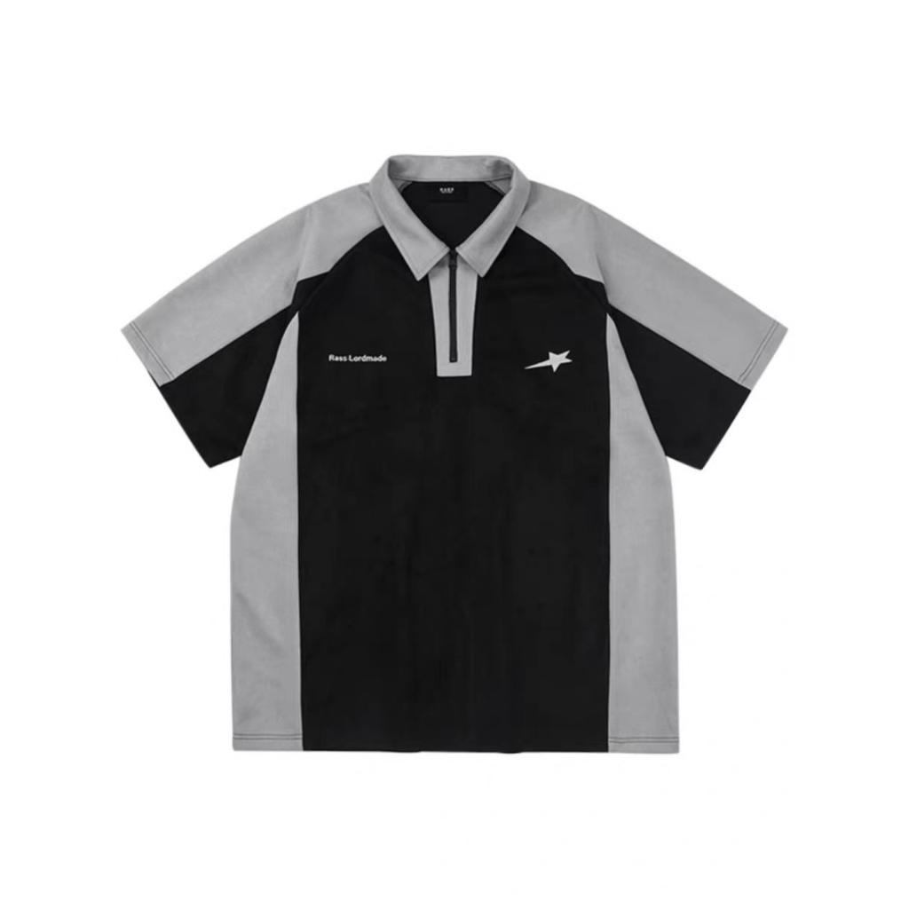 Áo Polo Phối Khoá Kéo thêu SuperStar UzangShop Local Brand Polo Unisex Nam Nữ Oversize - NC1996