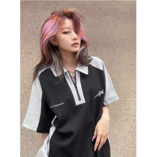 Áo Polo unisex Phối Khoá Kéo thêu SuperStar Uzangshop Local Brand Polo Unisex Nam Nữ đều măc Oversize - NC1996