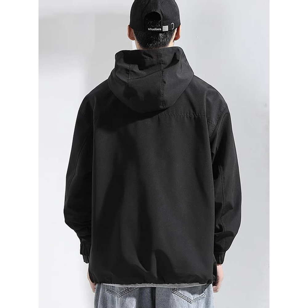 Áo khoác gió unisex 2 lớp dày dặn Logo trước + Có túi bên trong - Áo khoác dù nam nữ form rộng, KG2 - Uzangshop