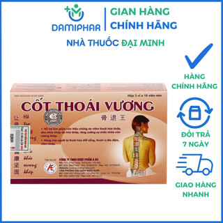 Viên uống cốt thoái vương hỗ trợ thoái hóa cột sống hộp 30 viên