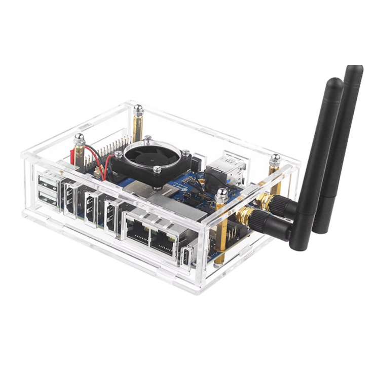 Vỏ mica cho Orange Pi 5 Plus kèm tản nhiệt nhôm và quạt